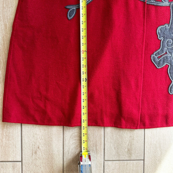 Rara Avis By Iris Apfel Wool Blend Trench Coat Size 3XL Long Monkeys Dopamine - Picture 10 of 10